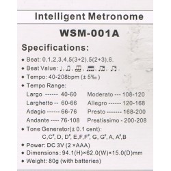 Metrónomo Inteligente Cherub WSM-001A