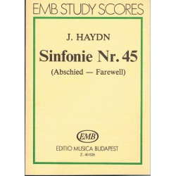 Haydn, Joseph. Sinfonía Nº45 en FA Sostenido menor (Partitura de Bolsillo)
