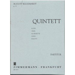 Klughardt, August. Quinteto Op.79 Flauta/Oboe/Clarinete/Trompa/Fagot (Partitura de Bolsillo)