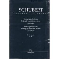 Schubert, Franz. Cuarteto de Cuerda Op.29 LAm "Rosamunda" / Cuarteto de Cuerda en DOm D703. Partitura de Estudio