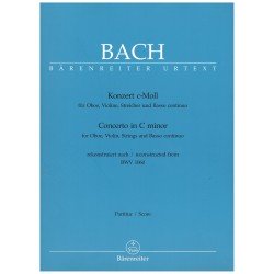 Bach, J.S. Concierto en Do Menor BWV 1060 (Oboe, Violín, Cuerdas y Bajo Contínuo) (Full Score)