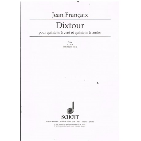 Francaix, Jean. Dixtour. Quinteto de Viento y Quinteto de Cuerda (Partes)