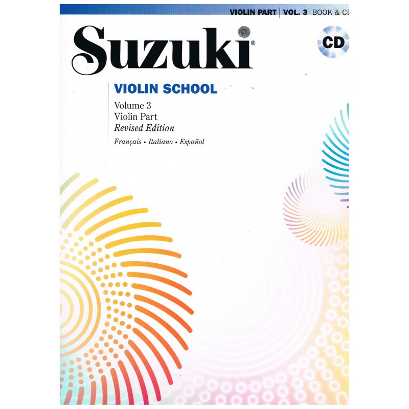 Suzuki Violin School Vol.3 (Violin Part) Revised Edition +CD