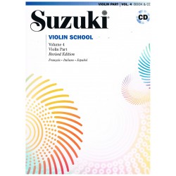 Suzuki Violin School Vol.4 (Violin Part) Revised Edition +CD