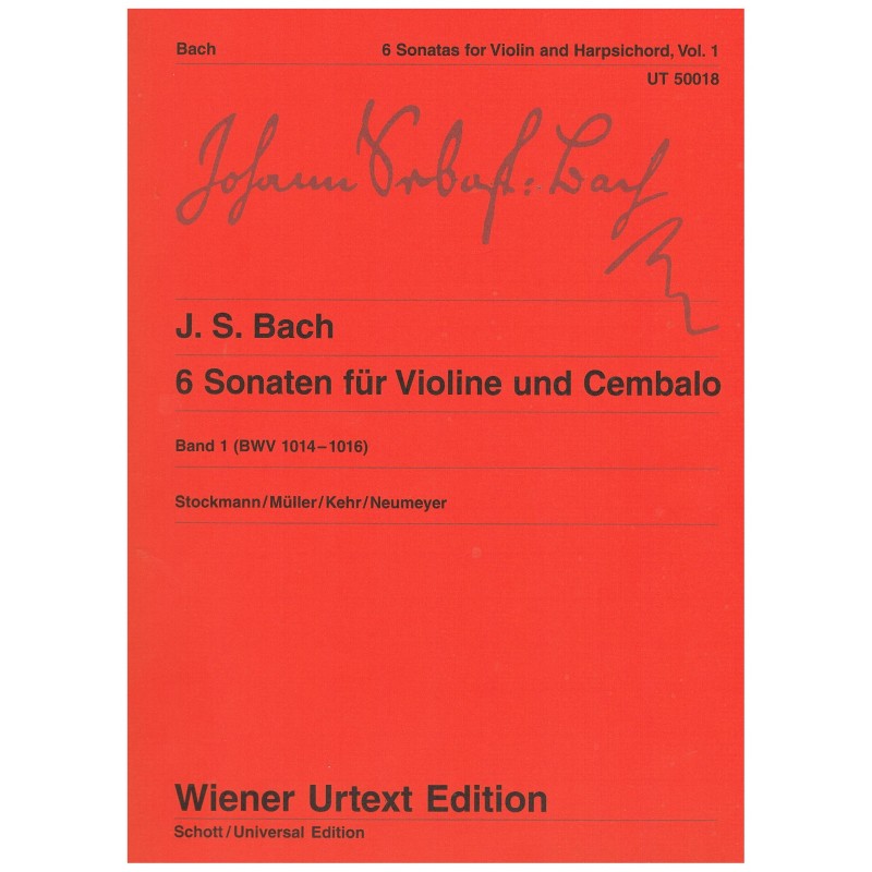 Bach, J.S. 6 Sonatas para Violin y Piano Vol.1 (BWV 1014-1016)