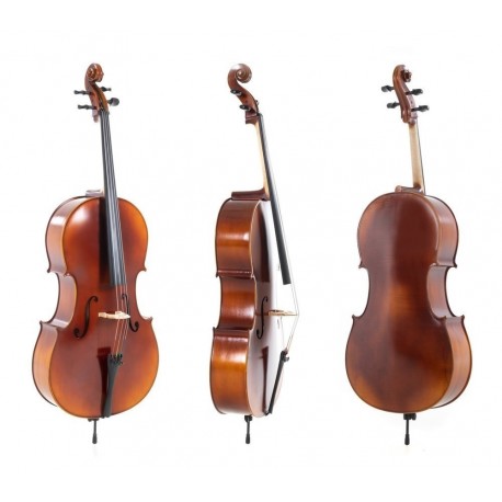 GEWA sin montaje, puente pre-ajustado, incluye funda Cello Allegro-VC1 3/4