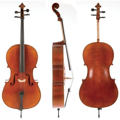 GEWA Montaje incluye: Funda, arco Massaranduba, Cuerdas Thomastik Alpayue / Larsen Crown Cello Allegro-VC1 1/4