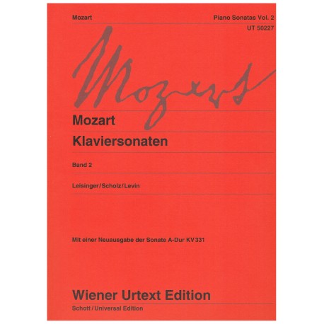 Mozart. Sonatas para Piano Vol.2. Wiener Urtext