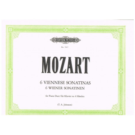 Mozart. 6 Sonatinas Vienesas (2 Pianos 4 Manos). Peters