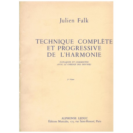 Falk, Julien. Technique Complete et Progressive de L´Harmonie Vol.2. Leduc