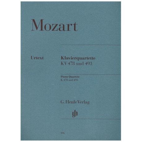 Mozart, W.A. Cuartetos KV 478 y KV 493 (Violín, Viola, Cello y Piano). Henle Verlag