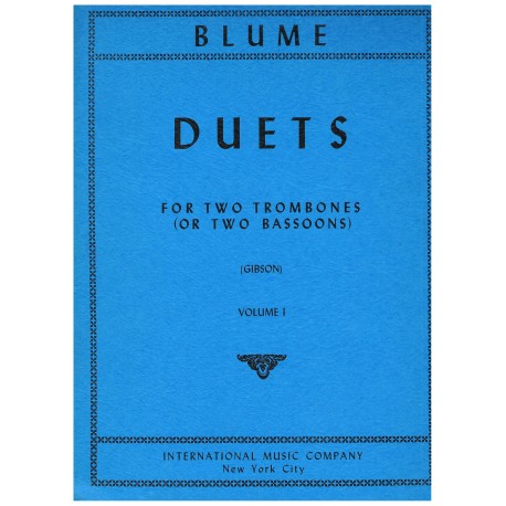 Blume, Oskar. Dúos Vol.1 (2 Trombones). IMC