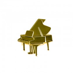 Broche piano de cola dorado