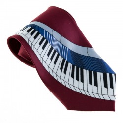 Corbata burdeos teclado piano