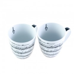 Dos tazas porcelana partitura