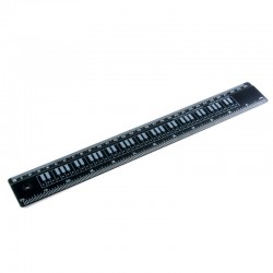 Regla blanca teclado 30 cm