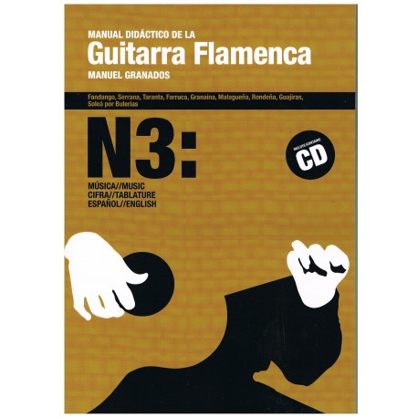 Granados, Manuel. Manual Didáctico de la Guitarra Flamenca Vol.3 +CD. Ventilador Music
