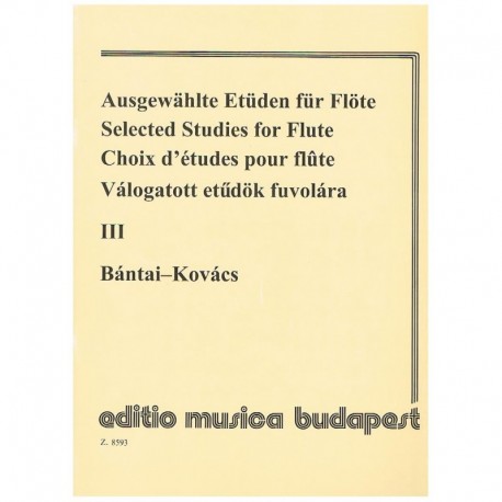 Bantai-Kovacs. Estudios Selectos Para Flauta Vol.3