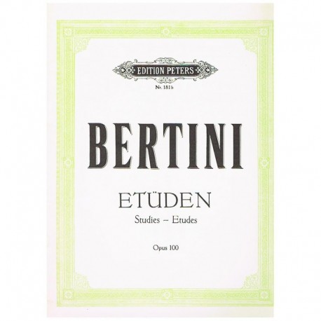 Bertini. Estudios Op.100 (Piano). Peters