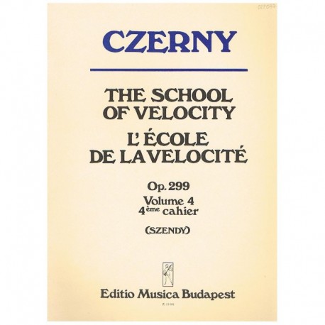 Czerny. Escuela De La Velocidad Op.299 Vol.4 (Piano)