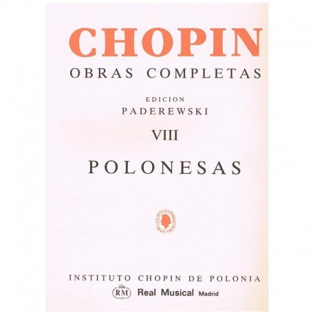 Chopin. Polonesas (Piano). Paderewski