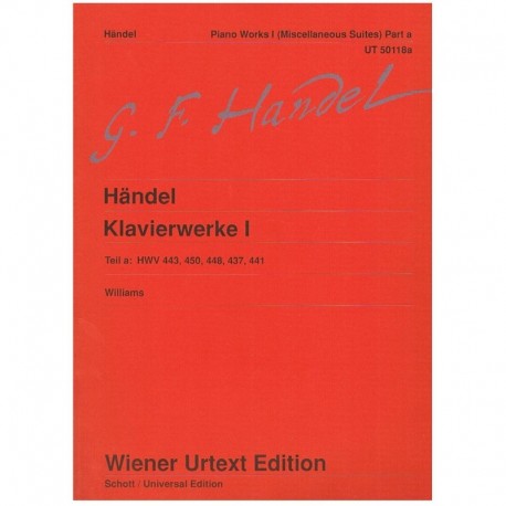 Haendel. Obras Para Piano I. 5 Suites. Wiener Urtext