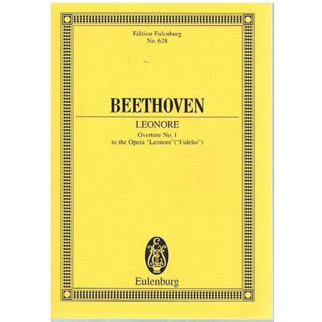 Beethoven. Leonore. Obertura Nº1 (Full Score Bolsillo). Eulenburg