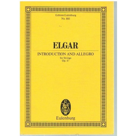 Elgar. Introducción y Allegro Op.47 para Cuerdas  (Full Score Bolsillo). Eulenburg