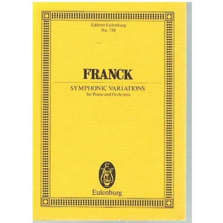 Franck, César. Variaciones Sinfónicas Para Piano y Orquesta (Full Score Bolsillo). Eulenburg