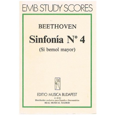 Beethoven. Sinfonía Nº4 Sib Mayor Op.60 (Full Score Bolsillo). Editio Musica Budapest