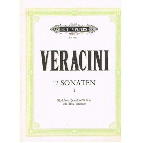 Veracini. 12 Sonatas Vol.1 (Flauta Dulce/Violin y Piano). Peters