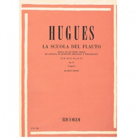 Hugues, Luigi. La Scuola del Flauto Op.51 Grado 4 (2 Flautas). Ricordi