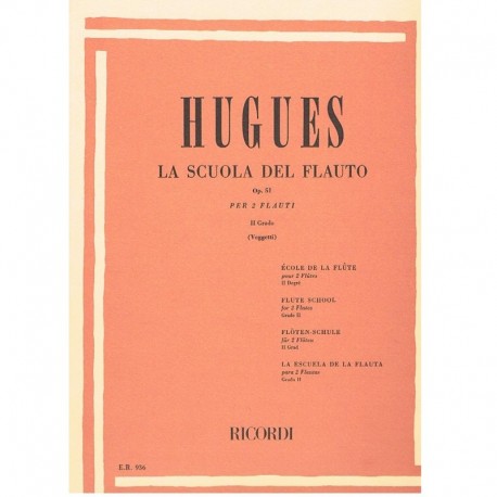 Hugues, Luigi. La Scuola del Flauto Op.51 Vol.2 (2 Flautas). Ricordi