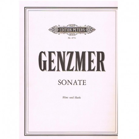 Genzmer, Harald.  Sonata (Flauta y Arpa). Peters