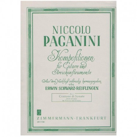 Paganini, Niccolo. Centone Di Sonate (Violín y Guitarra). Zimmermann