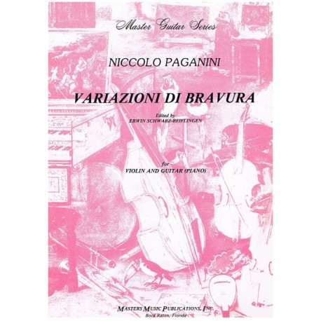 Paganini, Niccolo. Variazioni di Bravura (Violín y Guitarra o Piano). Masters Music