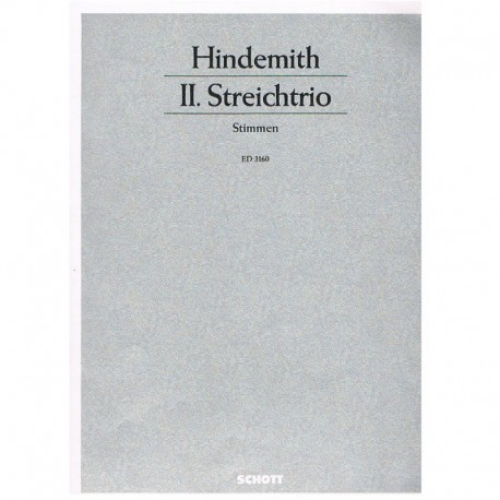 Hindemith, Paul. Trío de Cuerda (Violin, Viola, Cello) Partes. Schott