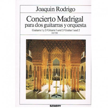 Rodrigo, Joaquín. Concierto Madrigal (2 Guitarras). Schott