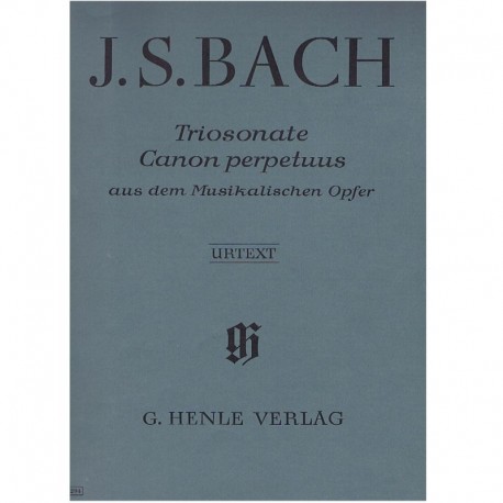 Bach, J.S. Triosonata BWV1079 Nº8 / Canon Perpetuo BWV1079 Nº9 (Flauta, Violín, Piano). Henle Verlag