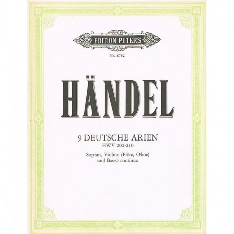 Haendel, G.F 9 Arias Alemanas (Soprano, Violin/Flauta/Oboe y Piano)