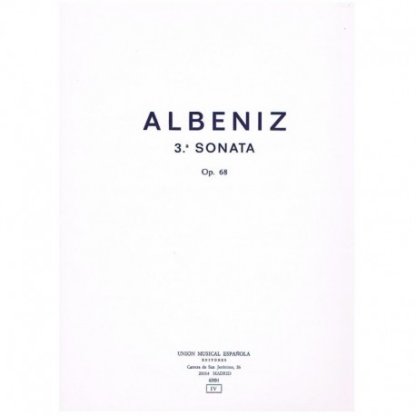 Albeniz, Isaac. 3ª Sonata Op.68 (Piano). UME