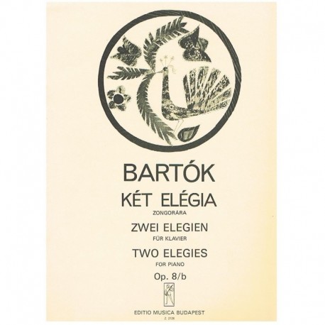 Bartok, Bela. 2 Elegías Op.8/b (Piano). Editio Música Budapest