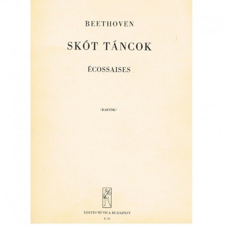 Beethoven. Escocesas para Piano (Rev. Bartok). Editio Música Budapest