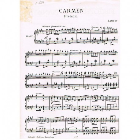 Bizet, Georges. Carmen.Preludio (Piano). Boileau