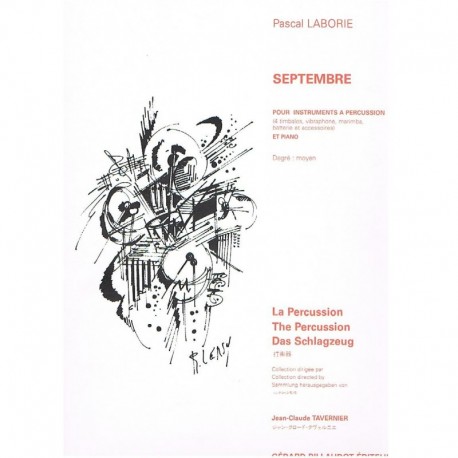 Laborie, Pascal. Septembre (Timbales, Vibráfono, Marimba, Batería y Piano). Billaudot