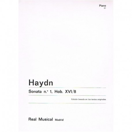 Haydn, Joseph. Sonata Nº1 Hob.XVI/8 (Piano). Real Musical