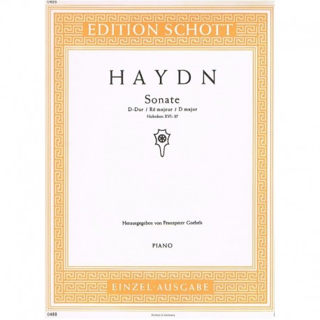 Haydn, Joseph. Sonata en RE Mayor HOB.XVI/37 (Piano). Schott