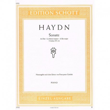Haydn, Joseph. Sonata en LAb Mayor HOB.XVI/46 (Piano). Schott