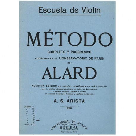 Alard. Escuela de Violin. Metodo Completo y Progresivo Curso 7º. Boileau
