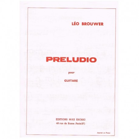 Brouwer, Leo Preludio para Guitarra